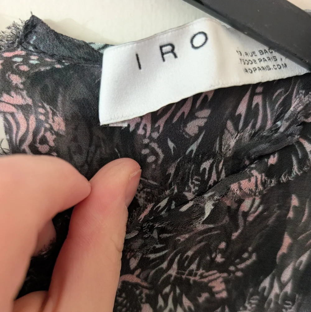 IRO Darling Long Sleeve Open‎ Back Printed Mini Dress Size 38 (6)